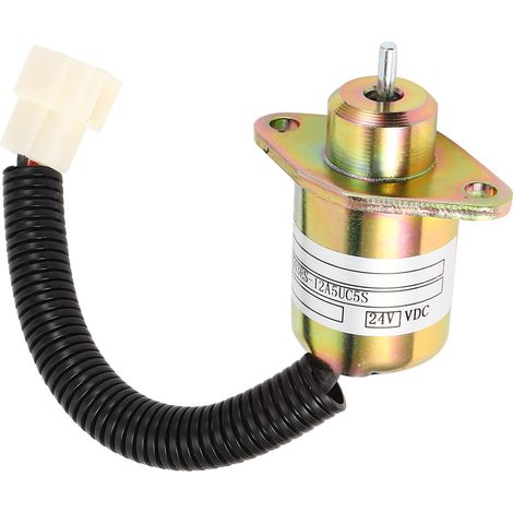 Électrovanne d'arrêt moteur 1503ES-12A5UC5S, boîtier en acier, 24 V CC, pour Kubota série 05 (1/5)