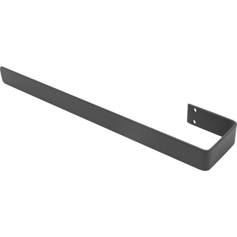 LuxeBath Toallero Baño de 50 cm, Colgador Toallas de Cocina, Soporte de Acero Antracita con Recubrimiento en Polvo, Barra de Pared, Diseño Moderno y Robusto, Portatoallas Fácil de Instalar (1/4)