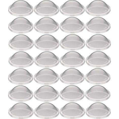 Cyclingcolors – 10 mm runde, transparente Silikon-Stoßdämpferpads – Permanenter, alterungsbeständiger Klebstoff – 28er-Packung für verschiedene Oberflächen (1/5)