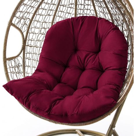 Coussin de fauteuil suspendu d'extérieur 80 x 120 cm – Coussin de rechange épais pour fauteuil suspendu, balançoire et chaise à œufs, coussin doux pour chaise à bascule, chaise de jardin (1/5)