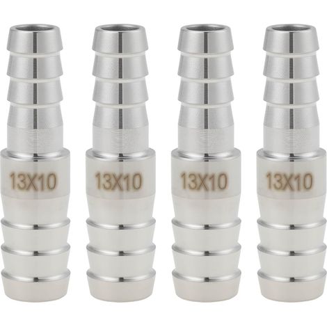 Lot de 2 Raccords Réducteurs Cannelés 1/2 à 3/8 en Acier Inoxydable 304 pour Conduites eau Et de Carburant (1/5)