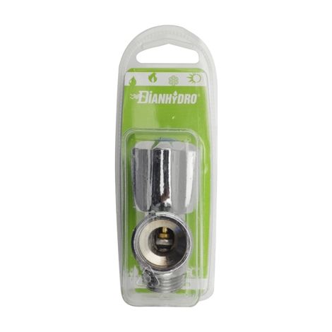 Grifo de lavadora T 1-2 x 3-4 con manija de ABS cromado