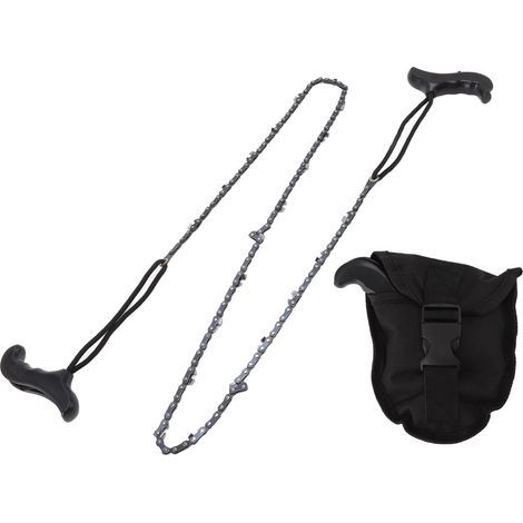 Scie à chaîne manuelle 48 pouces pliable de survie, 64 maillons 21 couteaux pour camping, bûcheronnage, jardinage et élagage (1/5)