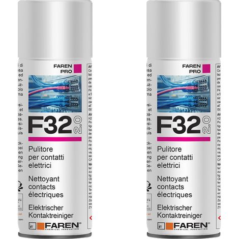 Faren f32 pulitore contatti spray sgrassante a rapida evaporazione 400ml 2 pezzi (1/5)