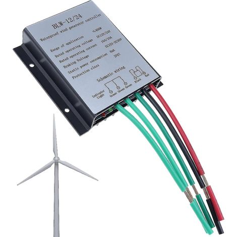 Laderegler für Windkraftanlagen – IP67-Laderegler für Windkraftanlagen  15–30 V DC-Laderegler, 400 W Überspannungsschutz