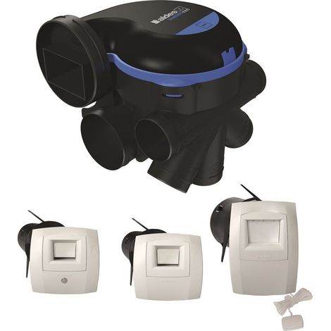 Kit VMC simple flux EasyHOME hygroréglable premium MW' avec bouche cuisine à cordelette - ALDES 11033068