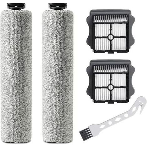 Brosse de rechange pour aspirateur Tineco iFloor 3/Floor ONE S3 – 2 rouleaux en microfibre + 2 filtres + brosse de nettoyage (1/5)