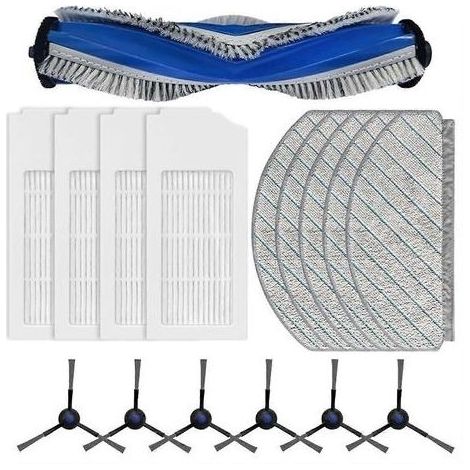 Pour aspirateur robot N20/N20 PLUS/N20 : brosse latérale principale, filtre HEPA et chiffon de nettoyage (1/5)