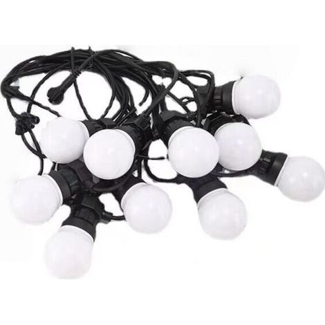 Guirlande lumineuse multicolore, lumières de décoration de vacances de mariage de Noël, lumières d'ambiance de camping peuvent connecter 10 lumières LED de 5 mètres