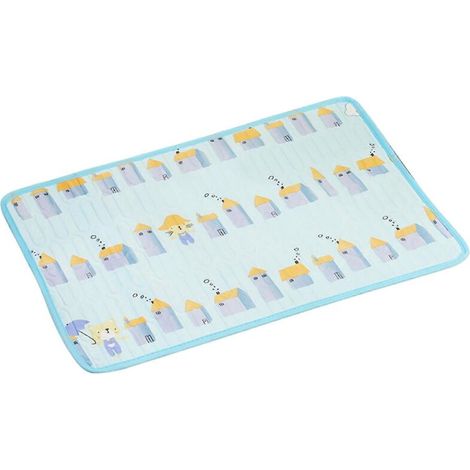 Tapis rafraîchissant pour chien, coussin rafraîchissant pour animal de compagnie, cadeau pour chien, tailles multiples disponibles (M – motif maison cartoon).