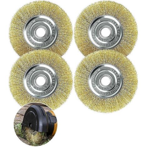 Ensemble de brosses articulées, brosse métallique en 4 pièces pour Gloria Multibrush et brosse désherbeuse, diamètre 11,5 cm, pour le nettoyage des sols, la mousse et la saleté - JBMEDIA (1/4)