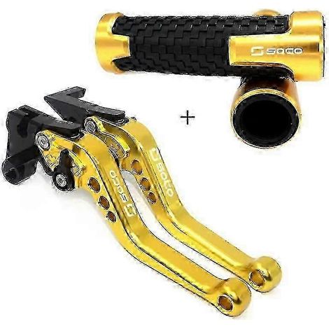 Leviers de frein et d'embrayage uniques en aluminium compatibles avec les motos Super Soco TC Max/50/Wanderer TS 50 2020-2021 (Or-A) (1/5)