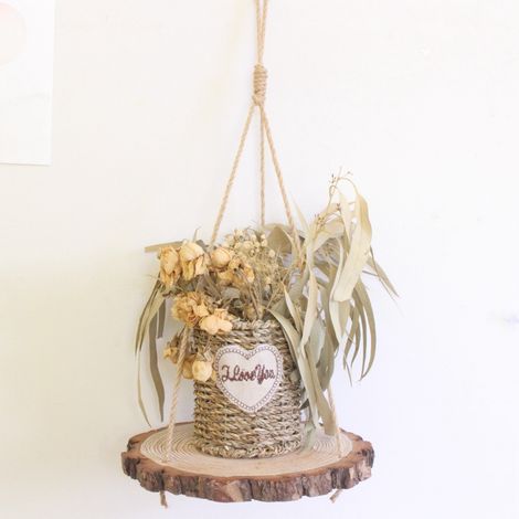 Étagère suspendue rétro à monter soi-même pour plantes, 24 x 2 cm, pour la décoration intérieure de votre cour. (1/5)