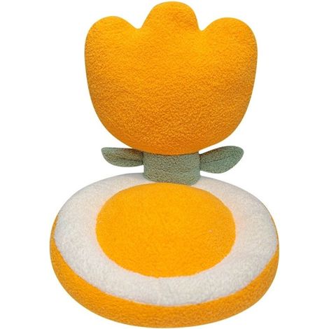 Dekoratives Plüsch-Sonnenblumenkissen - Crezuo