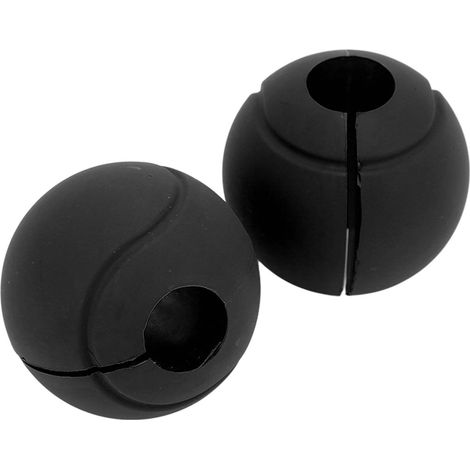 1 Paire de Poignées Ergonomiques en Silicone pour Barre de Traction, Améliore la Prise et le Confort pendant l'Entraînement des Bras et du Dos - Noir (1/5)