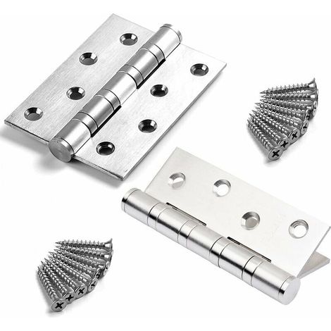 Bardusch-2Pcs Charniere Porte Lourde, Exterieur Charnière Inox,Paumelles Charniere Porte Bois Charnières Acier Inoxydable Connecteurs Maison Pour Maison Meubles Matériel Armoire Garde Porte Tiroir (bl (1/5)