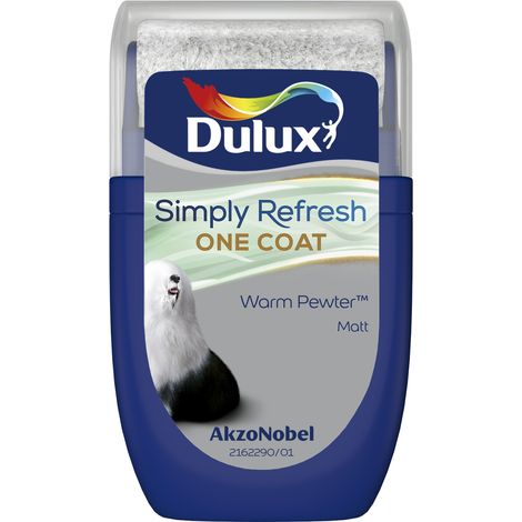 Dulux Simply Refresh One Coat Matt Tester Pot - 30ml - Warm Pewter