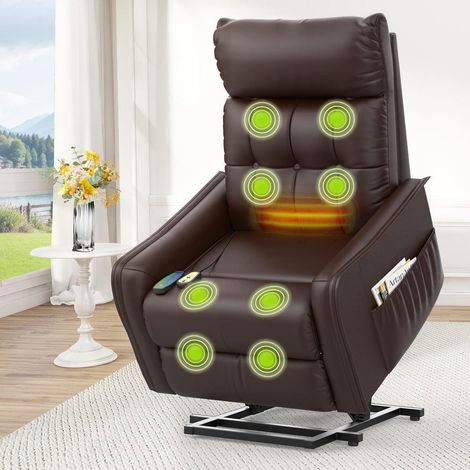 Elektrischer Relaxsessel mit Aufstehhilfe, Massage & Heizung, 2 Fernbedienungen (1/5)