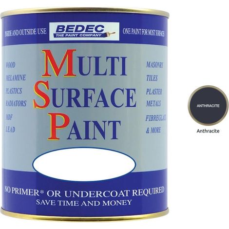 Bedec Multi Surface Paint - Matt - Anthracite - 750ml