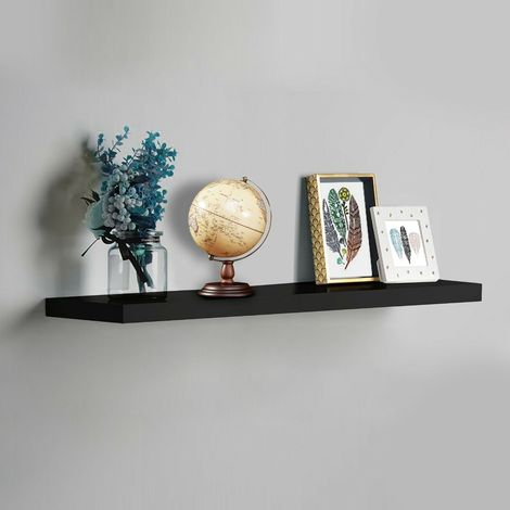 High Gloss Wall Floating Shelf-110CM BLACK