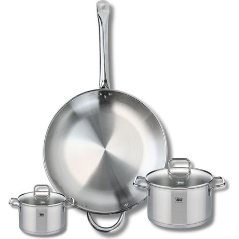 Ensemble de 1 Poêle de cuisson 32 cm et 2 faitouts 12 et 16 cm Elo Profi Citrin (1/5)