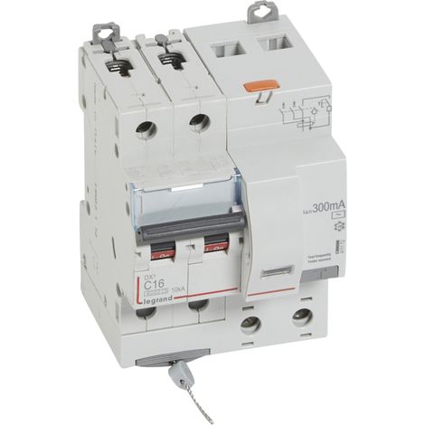 Disjoncteur Différentiel DX3 Vis 2 Pôles 400V 16A Type AC 300MA 10KA Courbe C 4 Modules LEGRAND 411172 (1/2)