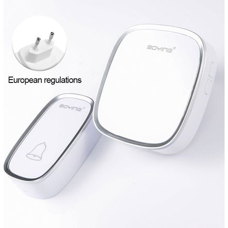 MINKUROW Campanello Wireless Impermeabile, Kit Chime Con 36 Melodie A 4 Livelli Di Volume, Campanello Elettrico Impermeabile Portata 300 Metri (1 Trasmettitore E 1 Ricevitore) (1/5)