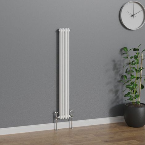 WarmeHaus Traditional Radiator White Double Column 1500x200mm (1/5)