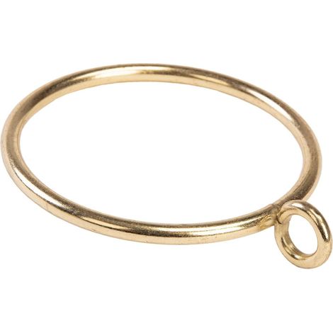 Lot de 24 anneaux de rideaux en métal avec œillet pour tringle à rideaux - Diamètre intérieur : 25 mm - Argenté