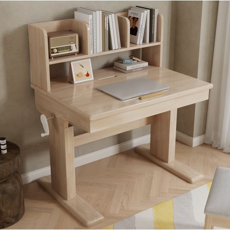 Kinderschreibtisch höhenverstellbar mit Stauraum Holz OKMYHOME (1/5)