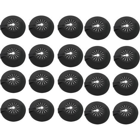 20 Pièces de Cache Tuyau Radiateur Noir pour Tuyaux de 8 à 30 mm (1/5)