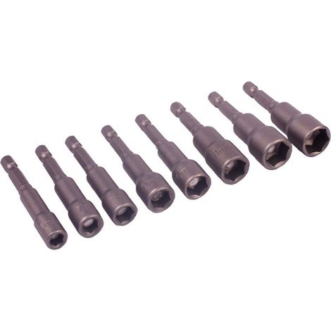 Bluespot 11pc Magnetic Nut Driver Set & Socket Adaptor Square Drive Fit Impact Drill (1/3)