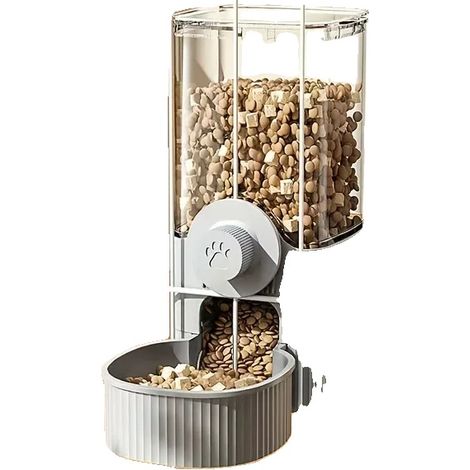 Distributeur Automatique de Nourriture pour Animaux, Design à Gravité, Facile à Nettoyer, 1200ML (1/2)