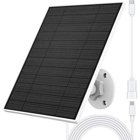 x 5-W-monokristallines Silizium-Solarpanel, USB-C-Kabel, IP65, für Eufy-Außenkamera (1/5)