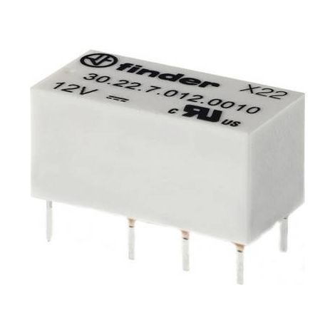 RELAIS POUR CIRCUITS IMPRIMÉS FINDER 30.22.9.012.0000 12 V/DC 1.25 A 2 INVERSEURS (RT) 1 PC(S)