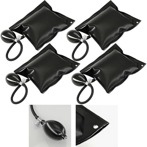 Professional Inflatable Shim Tool 4pcs, Une cale d’air Robuste pour l’Installation de Portes commerciales et l’Utilisation Automobile avec/Valve métallique et Trou de lanière. (1/5)