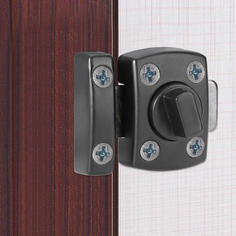 Verdickter Sicherheitsriegel aus Zinklegierung für Türen, Fenster und Schränke, schwarz (1/4)