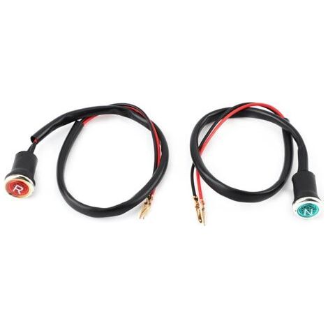 Intermitente universal para motocicleta, resistente a las vibraciones, cable de 46 cm, color verde neutro, para quads de 50, 110, 125, 150, 200 y 250 cm³. (1/5)