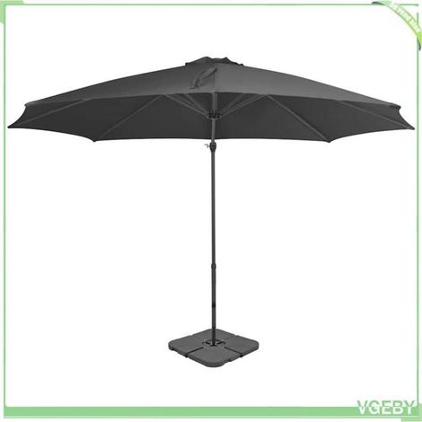 Parasol de jardin - FAFEICY - 276333 - Anthracite - Diam. 3 m - Inclinable 360° (1/5)