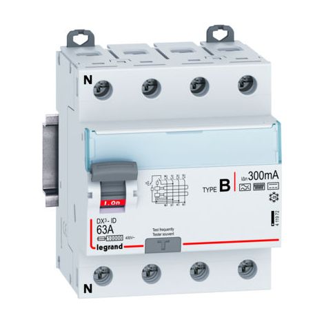 Interrupteur différentiel Legrand 411972 type b 63A 4 pôles