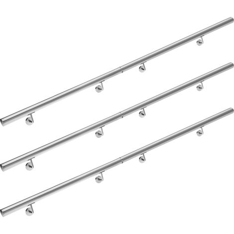 MONZANA Handlauf Edelstahl V2A Geländer Treppe Wandhandlauf Brüstung Griff 80-600cm 600cm