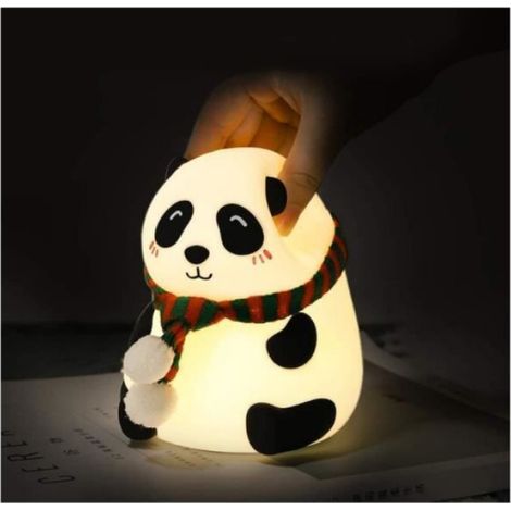 Veilleuse Panda - Silicone Souple - 7 Couleurs LED - Rechargeable USB - Pour Chambre Enfant - 1 Pièce (1/4)