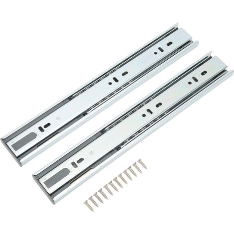 20 pouces glissières tiroir à billes silencieuses pour armoire, rails télescopiques coulissants 30kg pour camping-car yacht (1/5)