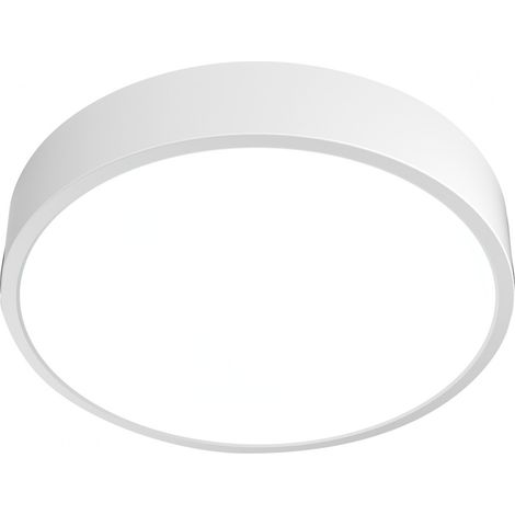 Plafonnier rond blanc 30 cm LED 24W IP44 Botta Italux (1/2)