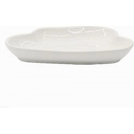 Portasapone Saponetta Ceramica Bianco Forma Nuvola Bagno Accessorio Arredo 79938 (1/3)