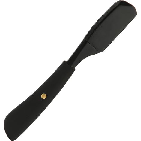 Manche en bois porte-lame rasoir vintage coupe-bordure droit, manuel coiffeur barbier, noir, outil de rasage classique pour salon. (1/5)