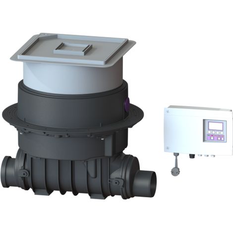 Kessel Pumpfix F Rückstaupumpenanlage 24100X DN 100, L/H 642/394 mm, Abdeckung/Ablauf befliesbar, Kunststoff (1/3)