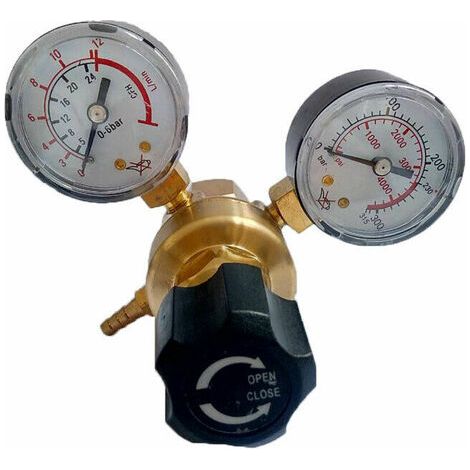 Tigrezy CO2-Regler, Argon, MIG, WIG, Schweißgaszylinder, Luftdurchflussmesser, Dual-Gauge