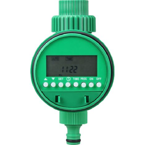 Temporizador de riego programable para grifo de jardín, resistente al agua, compatible con conexiones de 3/4" y 1/2", kit de riego automático. (1/5)