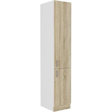 SARA - Colonne 2 portes - Décor chene sonoma - L40xP57xH210 cm